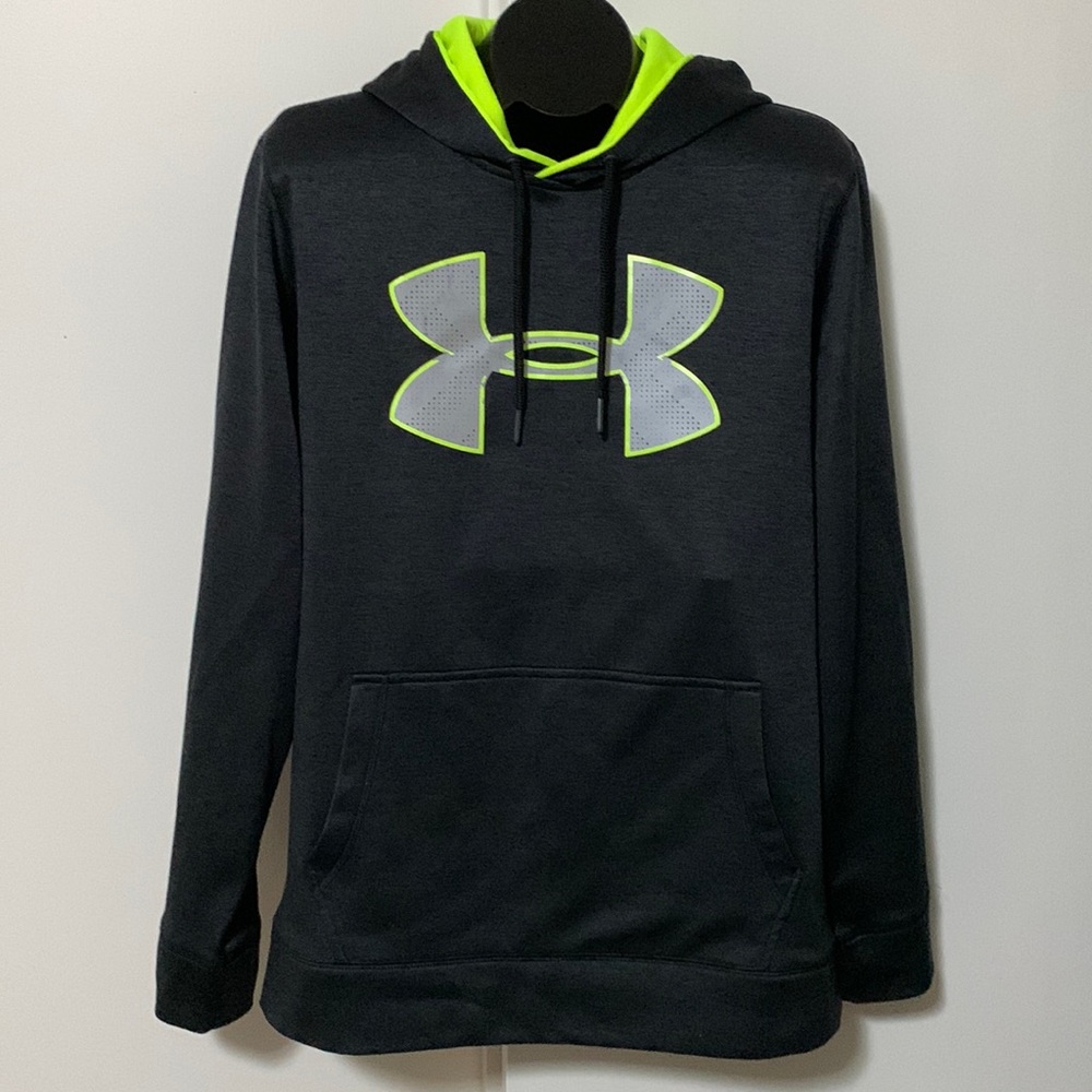 Under Armour Storm Men’s Athletic Hoodie in heather Black/Neon size M